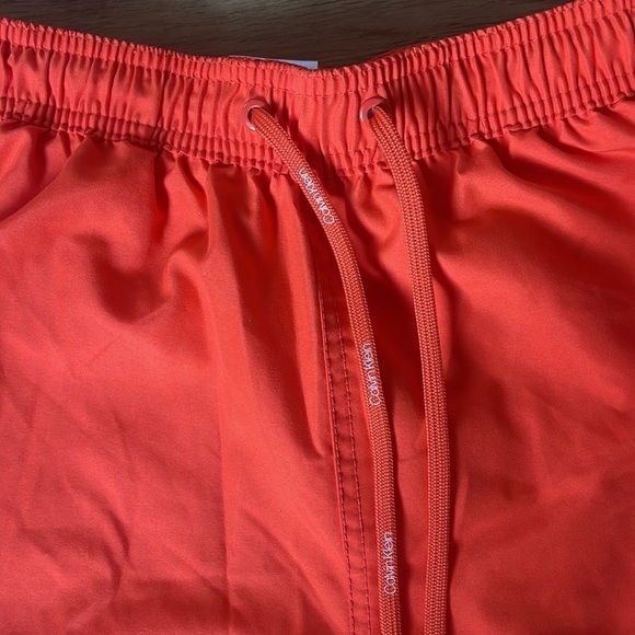 Men's Logo Swim Trunks, size small neon orange - Picture 4 of 9